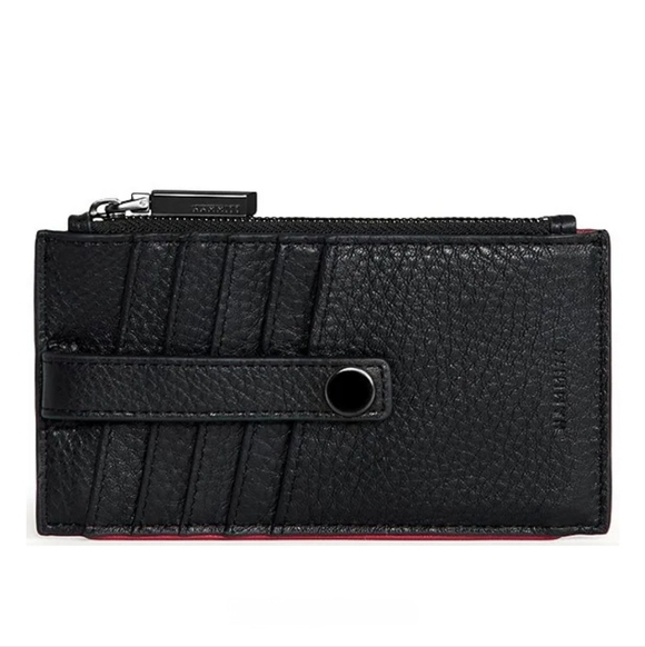 NWT Hammitt Black and Red Leather Gunmetal Hardware 210 West Wallet main image 7
